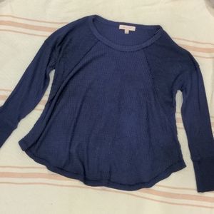 Anthropologie brand navy knit top